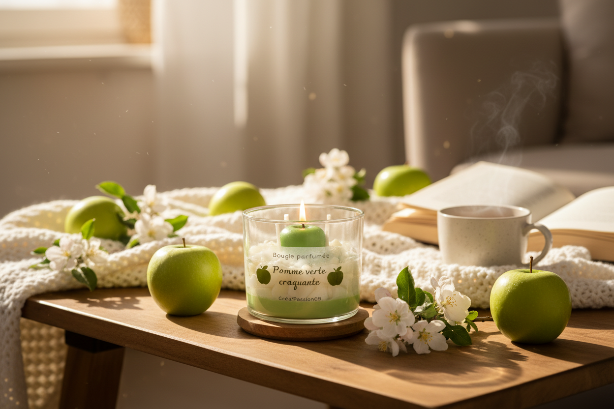 Bougie Pomme Verte lifestyle cocooning