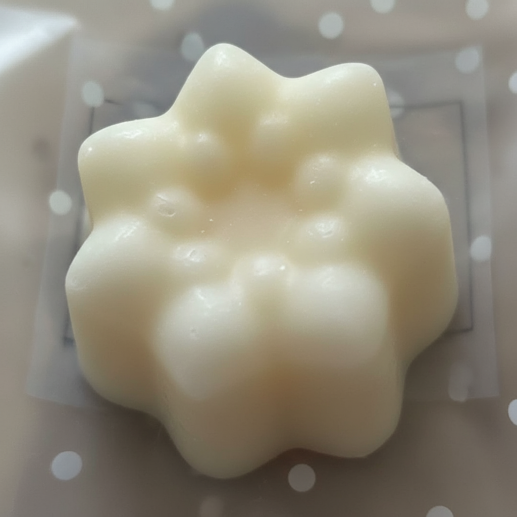 Détail fondant parfumé nougat blanc artisanal cire végétale qualité française