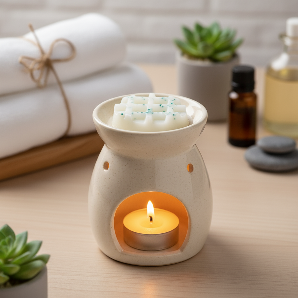 Fondant parfumé adoucissant brûleur céramique ambiance cosy bien-être

