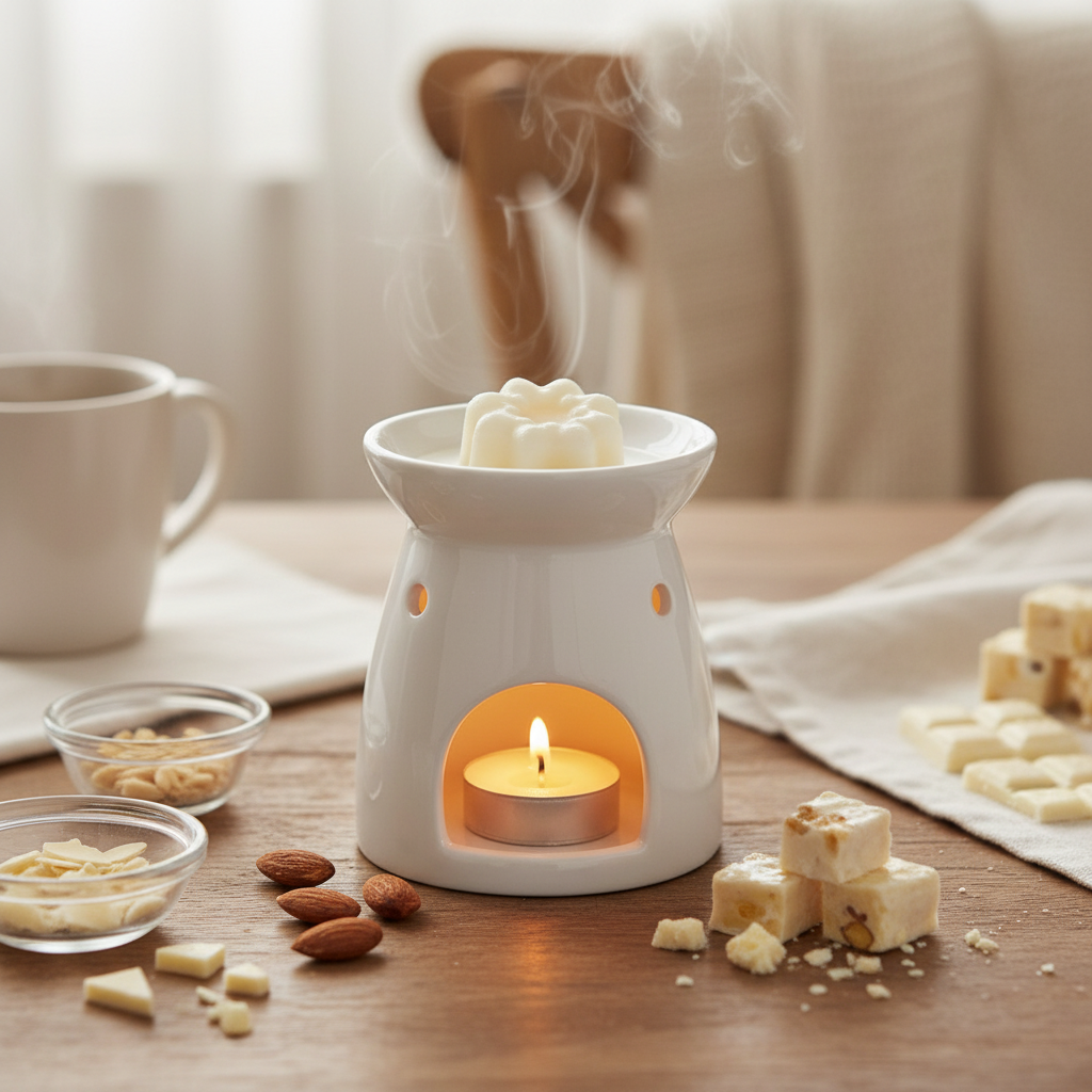 Fondant nougat blanc gourmand douceur ambiance cosy artisanal français