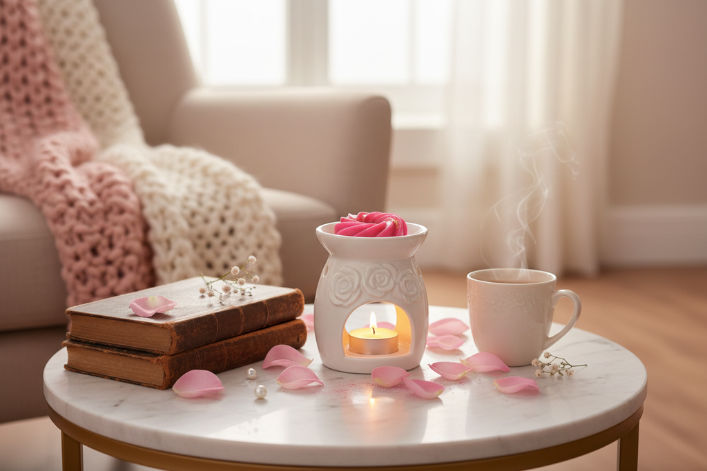 Fondant rose dans brûleur lifestyle