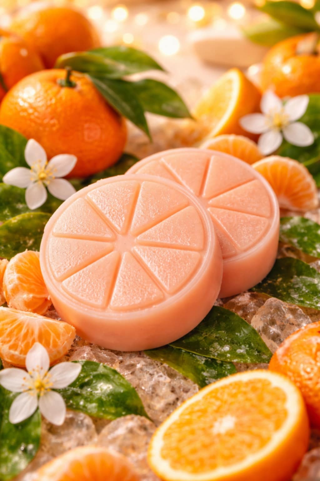 Fondant parfumé mandarine pétillante en cire végétale - vue principale du produit
