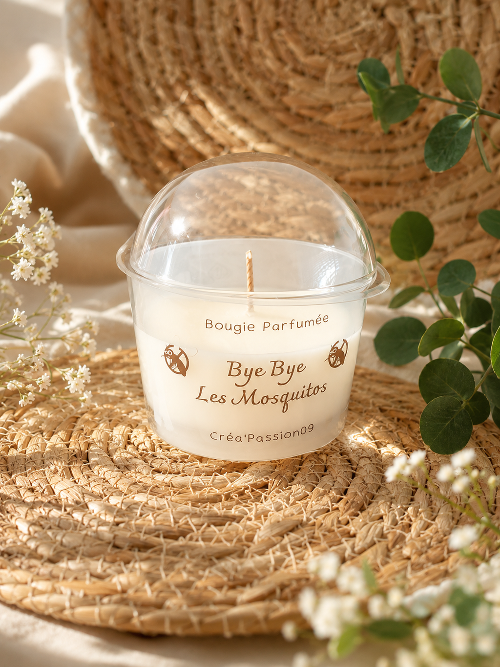 Bougie Parfumée Anti-Moustiques – Bye Bye Les Mosquitos