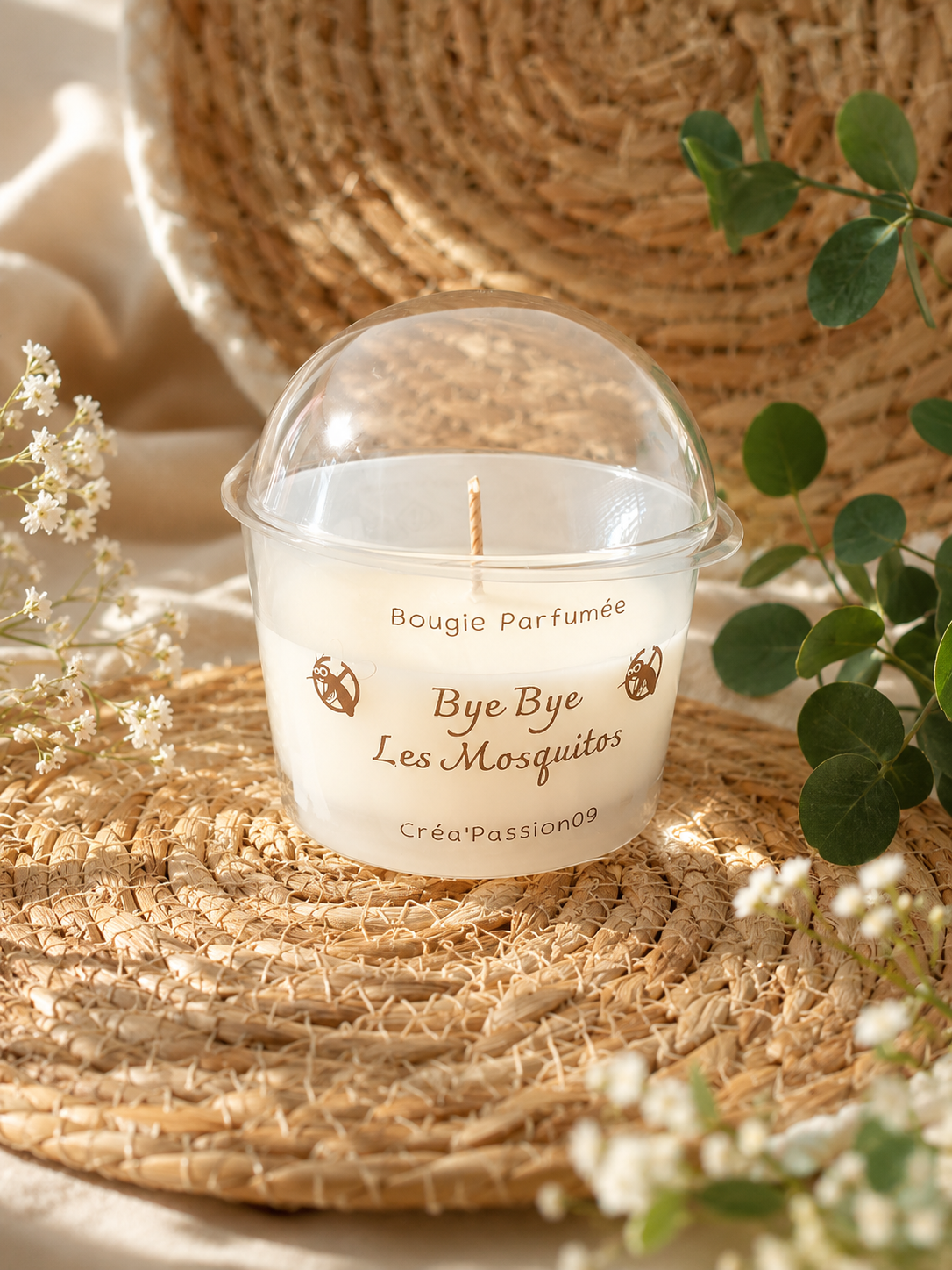 Bougie Parfumée Anti-Moustiques – Bye Bye Les Mosquitos