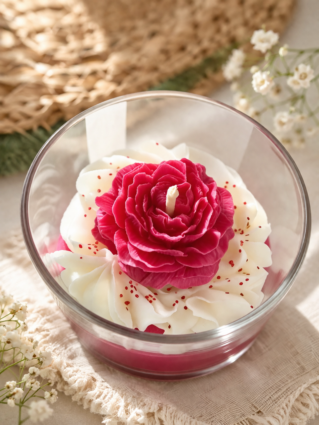 Bougie Parfumée Coquelicot Sauvage - Cire Naturelle Artisanale