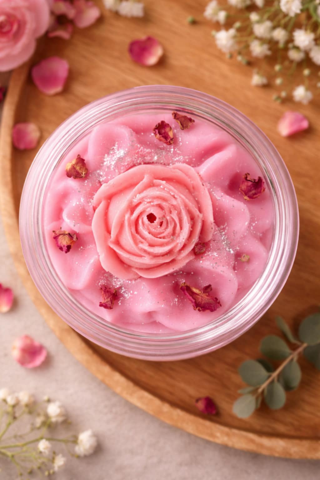 Fondant parfumé crémeux Rose d'Amour - Cire végétale naturelle Créa'Passion09