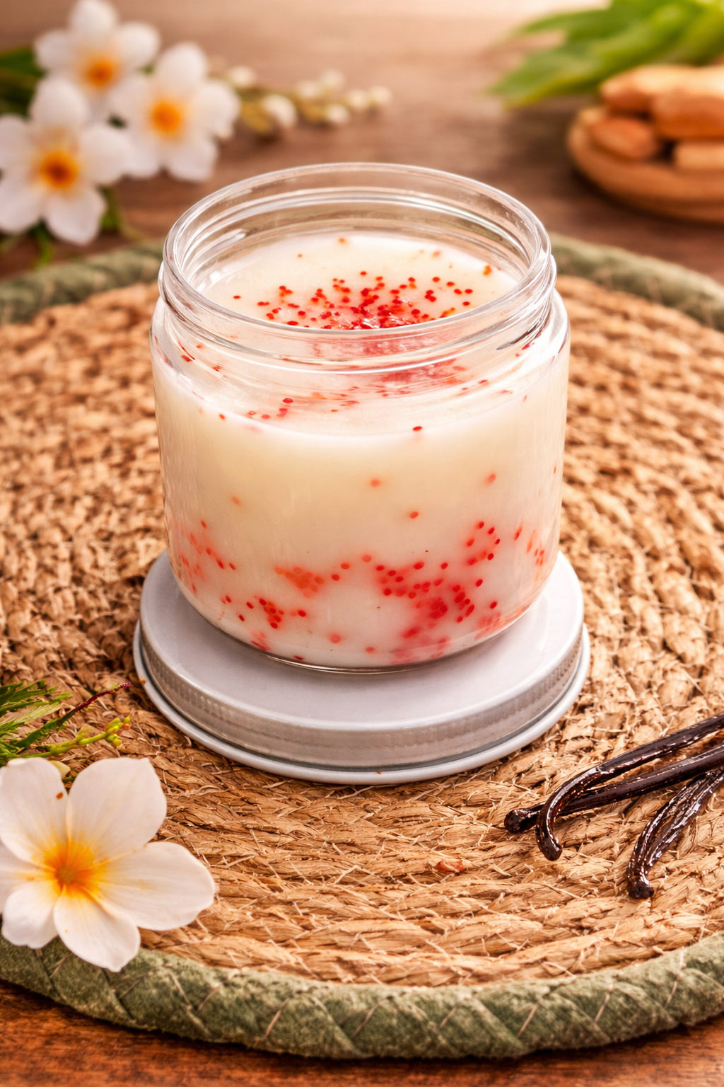 « Fondant parfumé Vanille Gourmande en cire végétale artisanale - Détail du produit - Créa’Passion09 »